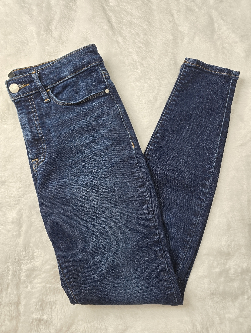 Athleta Sculptek Skinny Jeans Dark Wash Stretch Sculpting Size 6